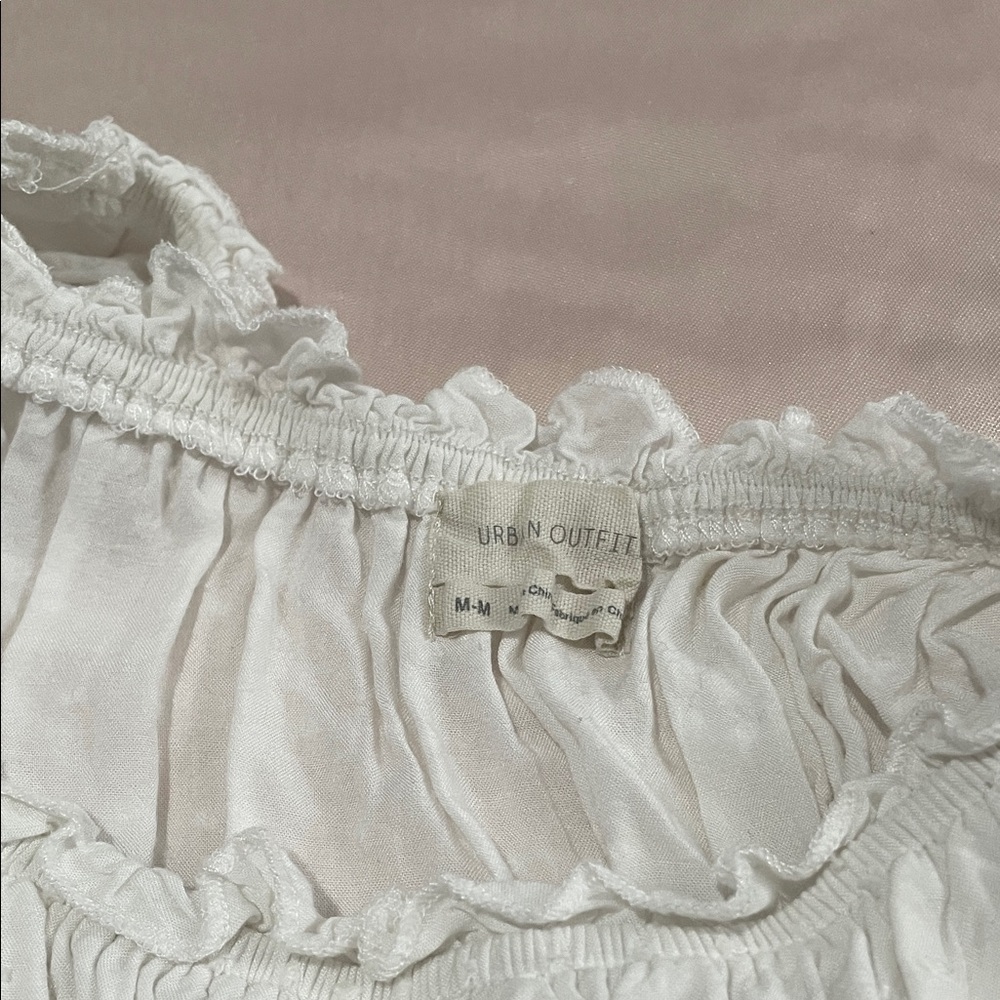 White Ruffled Romper - Picture 2 of 3